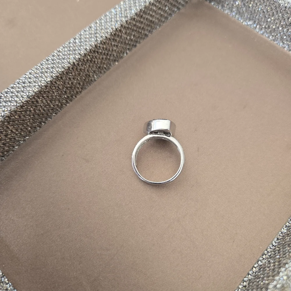 Sterling Silver Blue Druzy Ring